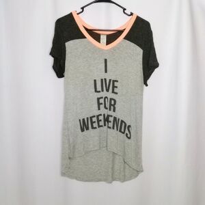 Messy Buns Lazy Days Lightweight Graphic T-Shirt Lounge Short Sleeve Rayon Med